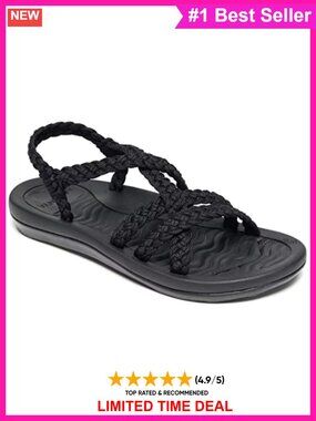 Women's Hand-Woven Nylon Walking Sandals with Arch Support